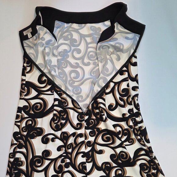 CJ Banks Women’s Sleeveless Shift Dress, Black/tan/cream, 22W, Worn One Time - Picture 3 of 8